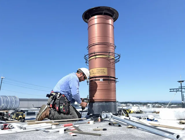 Installed chimney liner by Bexley Chimney Sweep in Bexley, OH
