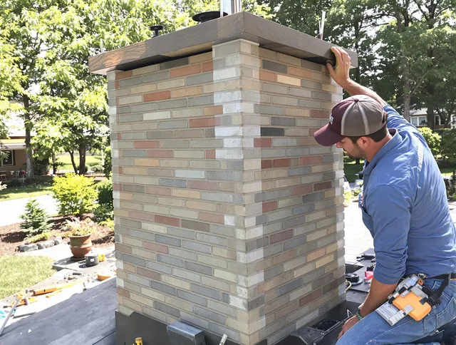Bexley Chimney Sweep completing a modern chimney remodel in Bexley, OH