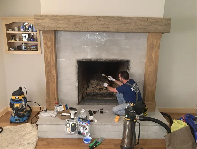 Detailed creosote removal process by Bexley Chimney Sweep in Bexley, OH