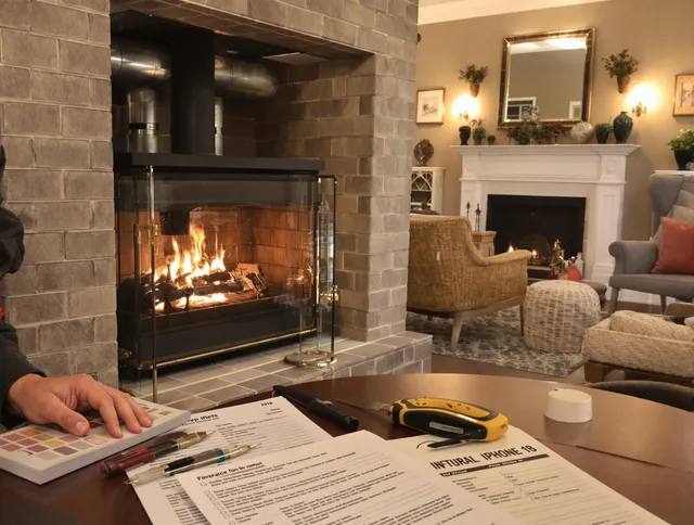 Bexley Chimney Sweep verifying fireplace safety measures in Bexley, OH