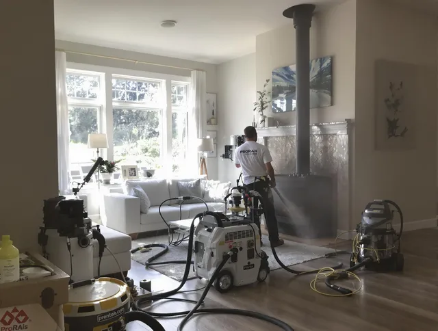 Soot removal service by Bexley Chimney Sweep for a fireplace in Bexley, OH
